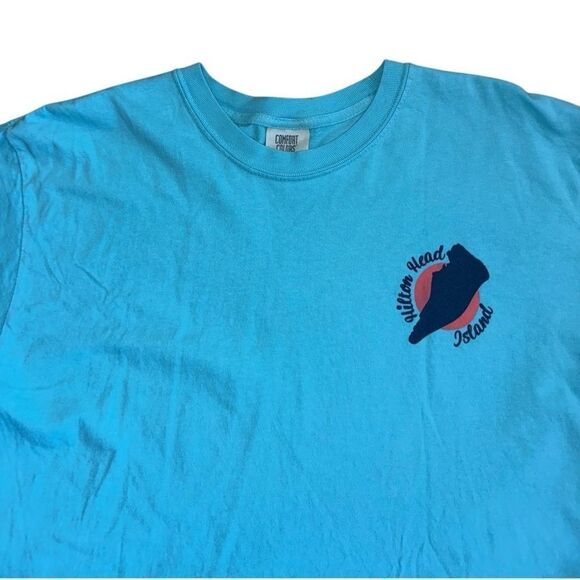 Comfort Colors Unisex Hilton Head SC "State Of Mind" Graphic Vacation Top Large - Picture 2 of 5